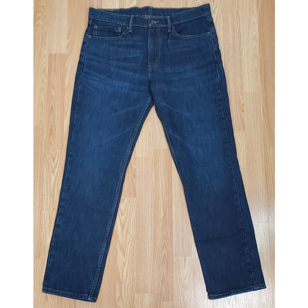 Levis 511 size 36x32 slim straight jeans dark blue stretch comfort preppy casual